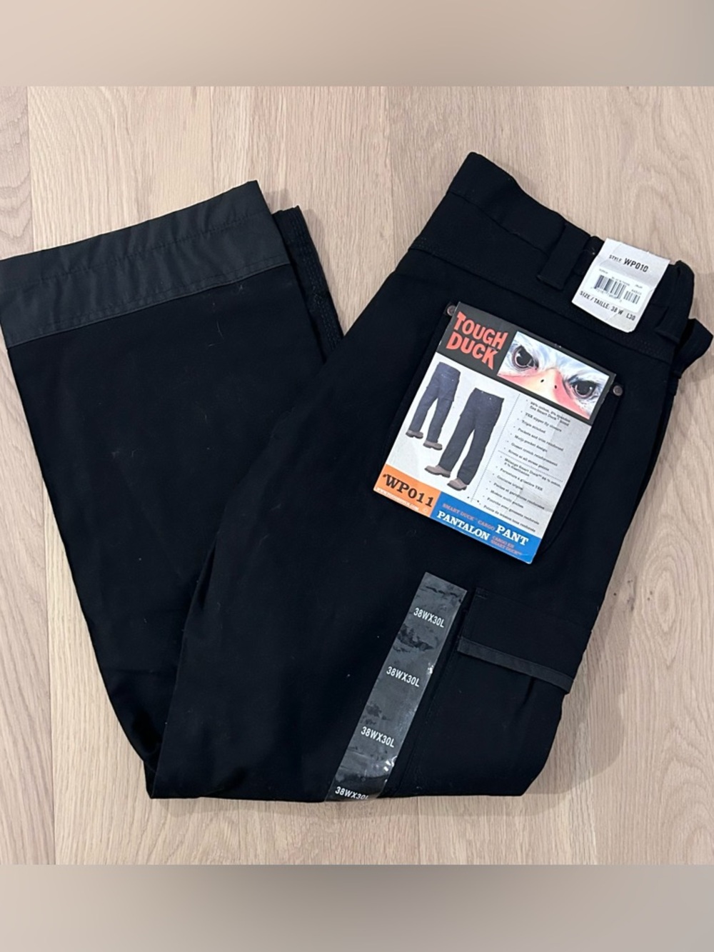 NWT Tough Duck Relaxed Fit Tough Flex Cargo Pants WP 01- Size 38x30